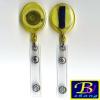 BSR-009 : Clear Oval Badge Reel w/ Vinyl Strap & Belt Clip